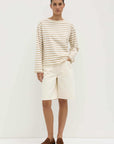 Assembly Label Bonne Long Sleeve Stripe Tee Tan