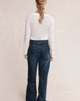 Marle Belted Wide Leg Jean Dark Wash
