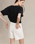 Marle Classic Jean Short Blanc