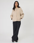 Marlow Annex Wool Bomber Jacket Walnut Marle