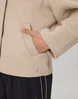 Marlow Annex Wool Bomber Jacket Walnut Marle