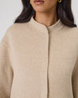 Marlow Annex Wool Bomber Jacket Walnut Marle