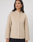 Marlow Annex Wool Bomber Jacket Walnut Marle