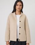 Marlow Annex Wool Bomber Jacket Walnut Marle