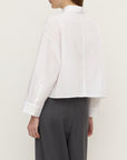 Assembly Label Aurora Cropped Cotton Poplin Shirt White