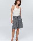 Marle Belted Jean Short Stone