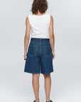 Marle Belted Jean Short Washed Indigo
