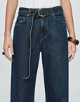 Marle Belted Wide Leg Jean - Classic Blue