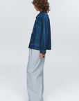 Marle Pea Jacket Washed Indigo