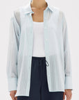 Assembly Label Cammy Stripe Shirt Blue White Stripe