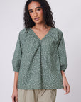 Marlow Cascade Blouse Meadow Floral Print