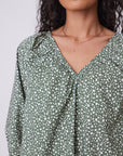 Marlow Cascade Blouse Meadow Floral Print