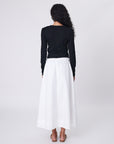 Marlow Cascade Skirt Chalk