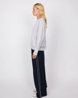 Marlow Saddle Cashmere Crew Fog
