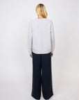 Marlow Saddle Cashmere Crew Fog
