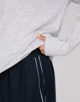 Marlow Saddle Cashmere Crew Fog