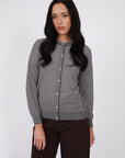 Marlow Collage Knit Cardigan Java Stripe