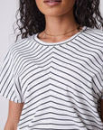 Marlow Converge Tee Charcoal Stripe