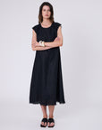 Marlow Costa Linen Dress Black