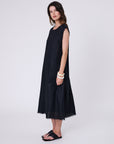 Marlow Costa Linen Dress Black