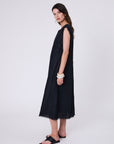 Marlow Costa Linen Dress Black