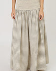 Remain Lainey Skirt Ivory Check