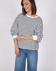 Marlow Delta Sweat White Ink Stripe