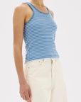 Assembly Label Drew Rib Tank Bahama White Stripe