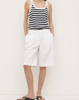 Assembly Label Ellen Cotton Twill Short White