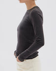 Assembly Label Evelyn Contrast Stitch Tee Washed Black