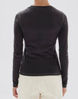 Assembly Label Evelyn Contrast Stitch Tee Washed Black