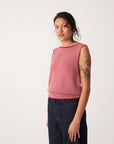 Francie Striped Star Vest Cherry & Creme