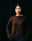 Francie Doll's Trimmed Cardigan Chestnut with Cherry Trim