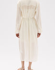 Assembly Label Harper Linen Silk Maxi Shirt Dress Cream