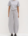 Assembly Label High Rise Barrel Leg Jean Grey