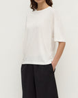 Assembly Label Kira Cotton Hemp Tee Antique White
