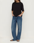 Assembly Label Kira Cotton Hemp Short Sleeve Tee Black
