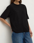 Assembly Label Kira Cotton Hemp Short Sleeve Tee Black