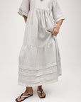 Marle Nellie Dress Twill Stripe