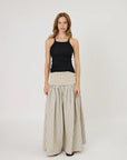 Remain Lainey Skirt Ivory Check