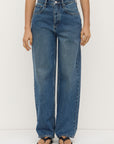 Assembly Label Oversize High Rise Jean Dark Indigo Fade
