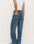 Assembly Label Oversize High Rise Jean Dark Indigo Fade
