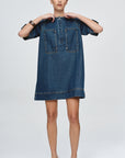 Marle Patch Pocket Dress Classic Blue