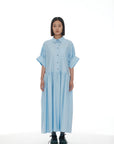 Ricochet Joni Shirt Dress Pale Blue