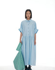 Ricochet Joni Shirt Dress Pale Blue
