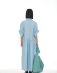 Ricochet Joni Shirt Dress Pale Blue