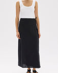 Assembly Label Roma Linen Wrap Skirt Black