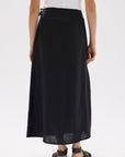 Assembly Label Roma Linen Wrap Skirt Black