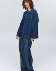 Marle Seam Shirt Washed Indigo