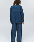Marle Seam Shirt Washed Indigo